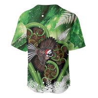 Piwakawaka New Zealand Christmas In July Baseball Jersey NZ Aroha Koru Fern Marble Vibes LT14 - Polynesian Pride