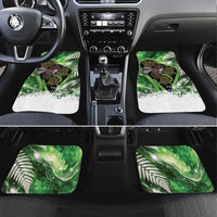 Piwakawaka New Zealand Christmas In July Car Mats NZ Aroha Koru Fern Marble Vibes LT14 Set 4pcs Green - Polynesian Pride