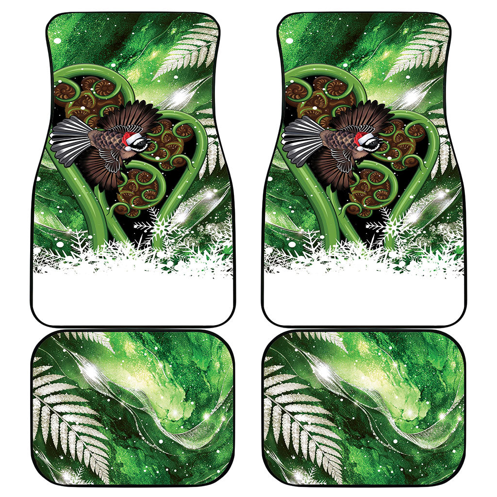 Piwakawaka New Zealand Christmas In July Car Mats NZ Aroha Koru Fern Marble Vibes LT14 - Polynesian Pride
