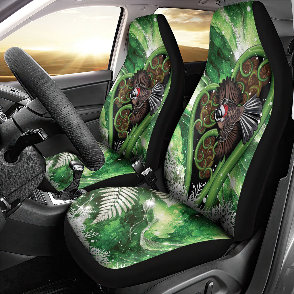 Piwakawaka New Zealand Christmas In July Car Seat Cover NZ Aroha Koru Fern Marble Vibes LT14 - Polynesian Pride