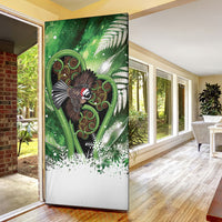 Piwakawaka New Zealand Christmas In July Door Cover NZ Aroha Koru Fern Marble Vibes LT14 - Polynesian Pride