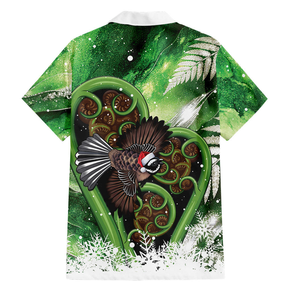Piwakawaka New Zealand Christmas In July Family Matching Tank Maxi Dress and Hawaiian Shirt NZ Aroha Koru Fern Marble Vibes LT14 - Polynesian Pride