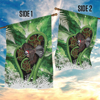 Piwakawaka New Zealand Christmas In July Garden Flag NZ Aroha Koru Fern Marble Vibes LT14 - Polynesian Pride