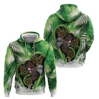 Piwakawaka New Zealand Christmas In July Hoodie NZ Aroha Koru Fern Marble Vibes LT14 - Polynesian Pride