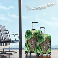 Piwakawaka New Zealand Christmas In July Luggage Cover NZ Aroha Koru Fern Marble Vibes LT14 - Polynesian Pride