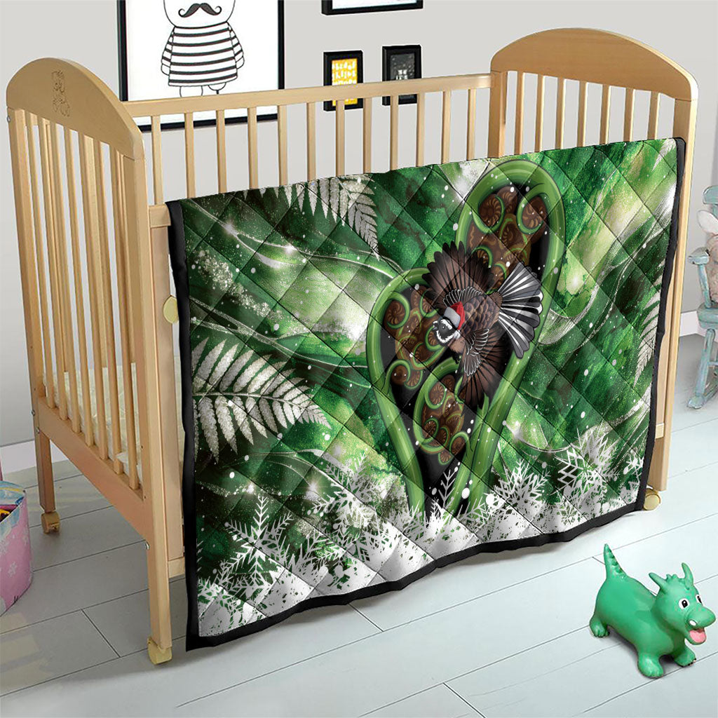 Piwakawaka New Zealand Christmas In July Quilt NZ Aroha Koru Fern Marble Vibes LT14 - Polynesian Pride