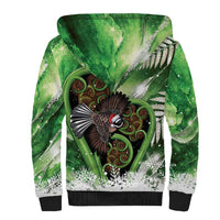 Piwakawaka New Zealand Christmas In July Sherpa Hoodie NZ Aroha Koru Fern Marble Vibes LT14 - Polynesian Pride