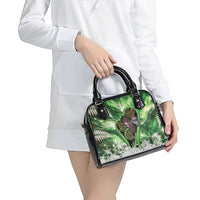 Piwakawaka New Zealand Christmas In July Shoulder Handbag NZ Aroha Koru Fern Marble Vibes LT14 - Polynesian Pride