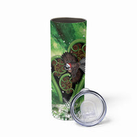 Piwakawaka New Zealand Christmas In July Skinny Tumbler NZ Aroha Koru Fern Marble Vibes LT14 - Polynesian Pride