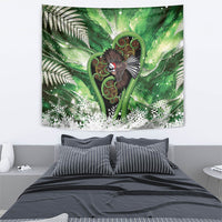 Piwakawaka New Zealand Christmas In July Tapestry NZ Aroha Koru Fern Marble Vibes LT14 - Polynesian Pride
