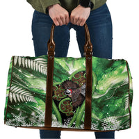 Piwakawaka New Zealand Christmas In July Travel Bag NZ Aroha Koru Fern Marble Vibes LT14 Green - Polynesian Pride