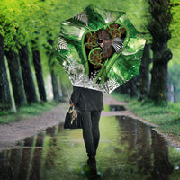 Piwakawaka New Zealand Christmas In July Umbrella NZ Aroha Koru Fern Marble Vibes LT14 - Polynesian Pride