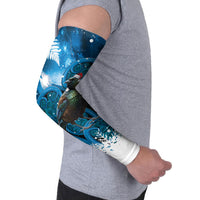 Tui Bird New Zealand Christmas In July Arm Sleeves NZ Aroha Koru Fern Marble Vibes LT14 - Polynesian Pride