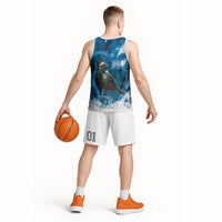 Tui Bird New Zealand Christmas In July Basketball Jersey NZ Aroha Koru Fern Marble Vibes LT14 - Polynesian Pride