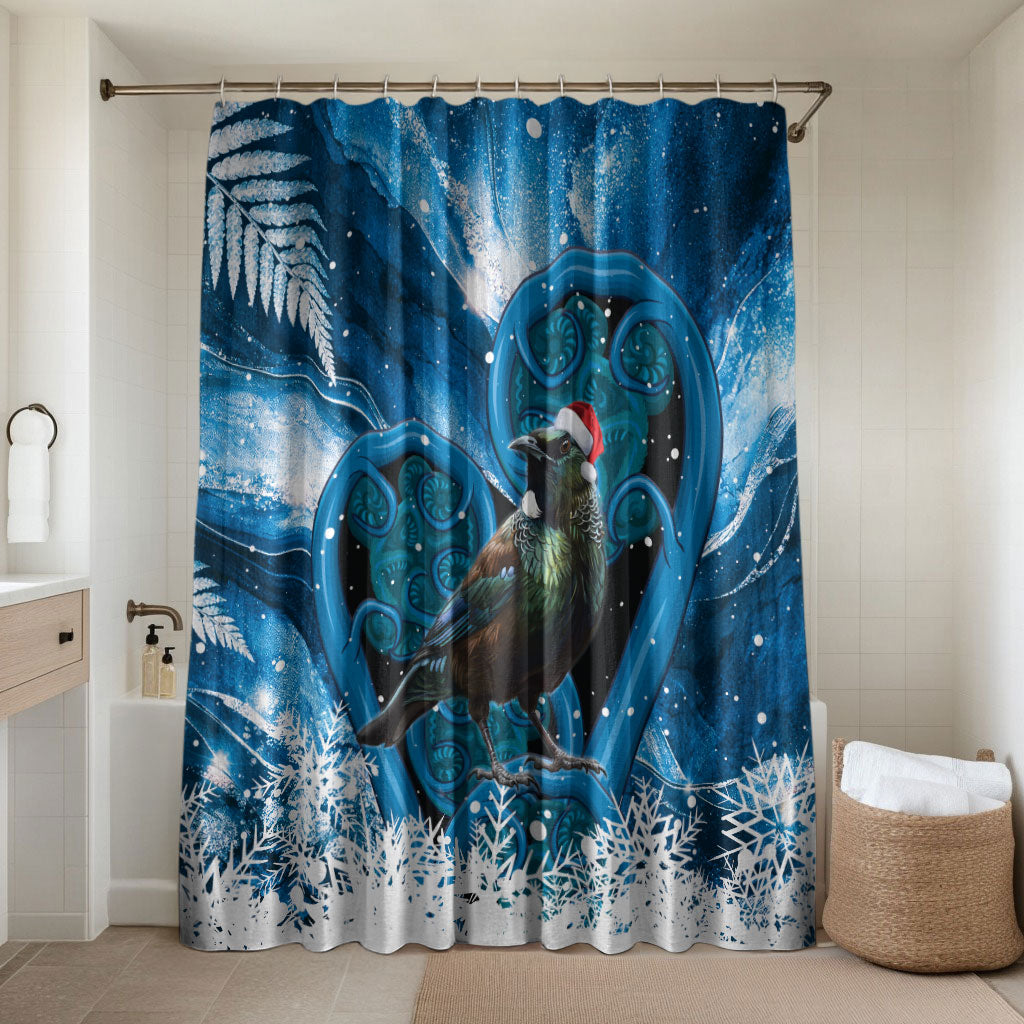 Tui Bird New Zealand Christmas In July Bathroom Set NZ Aroha Koru Fern Marble Vibes