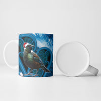 Tui Bird New Zealand Christmas In July Ceramic Mug NZ Aroha Koru Fern Marble Vibes