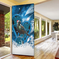 Tui Bird New Zealand Christmas In July Door Cover NZ Aroha Koru Fern Marble Vibes LT14 - Polynesian Pride