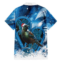 Tui Bird New Zealand Christmas In July Family Matching Mermaid Dress and Hawaiian Shirt NZ Aroha Koru Fern Marble Vibes LT14 - Polynesian Pride