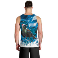 Tui Bird New Zealand Christmas In July Men Tank Top NZ Aroha Koru Fern Marble Vibes LT14 - Polynesian Pride