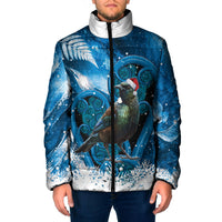 Tui Bird New Zealand Christmas In July Padded Jacket NZ Aroha Koru Fern Marble Vibes