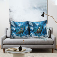 Tui Bird New Zealand Christmas In July Pillow Cover NZ Aroha Koru Fern Marble Vibes LT14 - Polynesian Pride