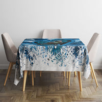 Tui Bird New Zealand Christmas In July Tablecloth NZ Aroha Koru Fern Marble Vibes