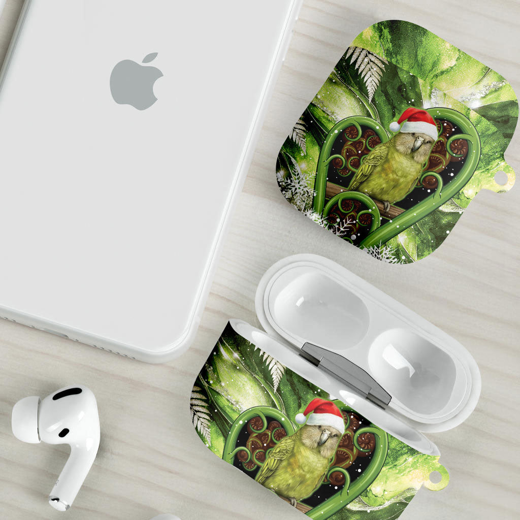 Kakapo New Zealand Christmas In July AirPods Case NZ Aroha Koru Fern Marble Vibes LT14 - Polynesian Pride