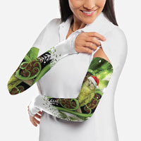 Kakapo New Zealand Christmas In July Arm Sleeves NZ Aroha Koru Fern Marble Vibes LT14 - Polynesian Pride