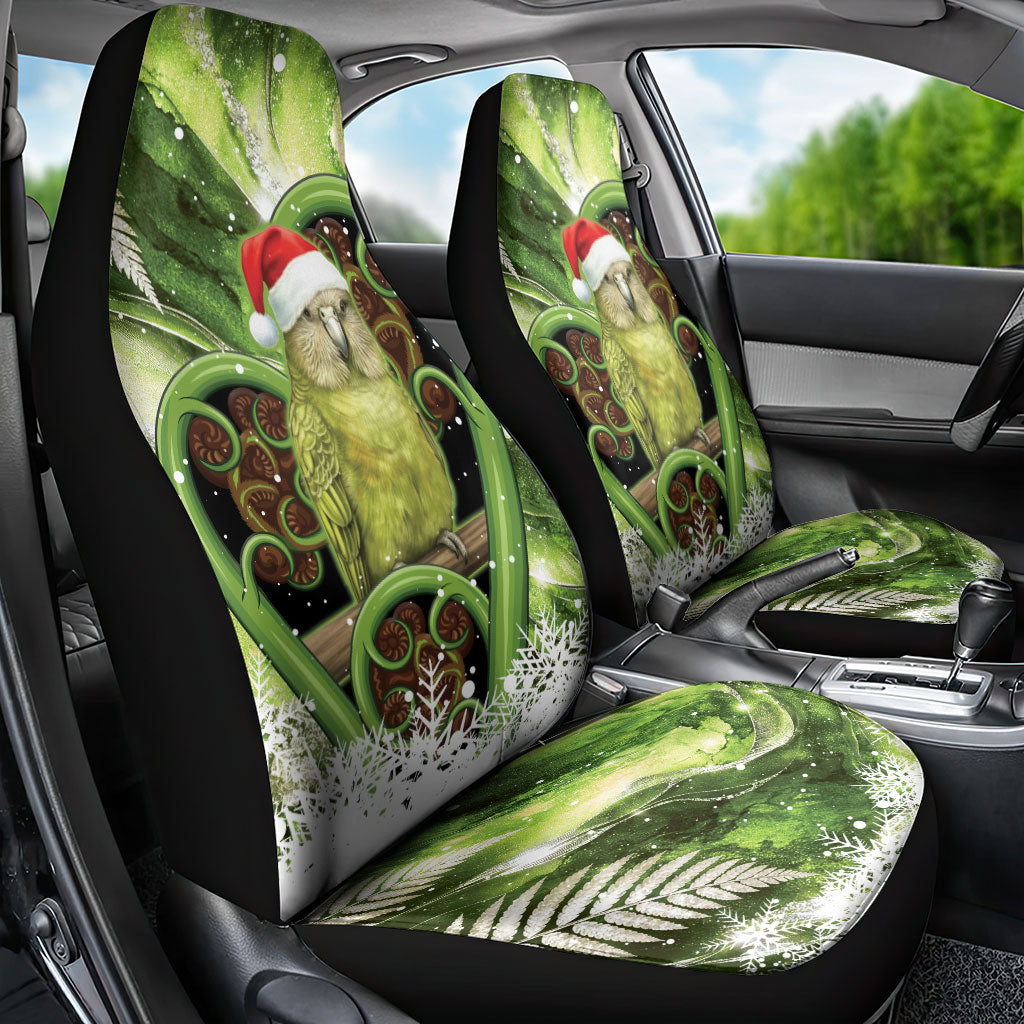 Kakapo New Zealand Christmas In July Car Seat Cover NZ Aroha Koru Fern Marble Vibes LT14 - Polynesian Pride
