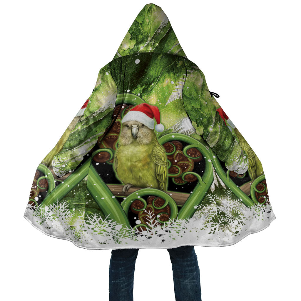 Kakapo New Zealand Christmas In July Cloak NZ Aroha Koru Fern Marble Vibes
