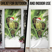 Kakapo New Zealand Christmas In July Door Cover NZ Aroha Koru Fern Marble Vibes LT14 - Polynesian Pride