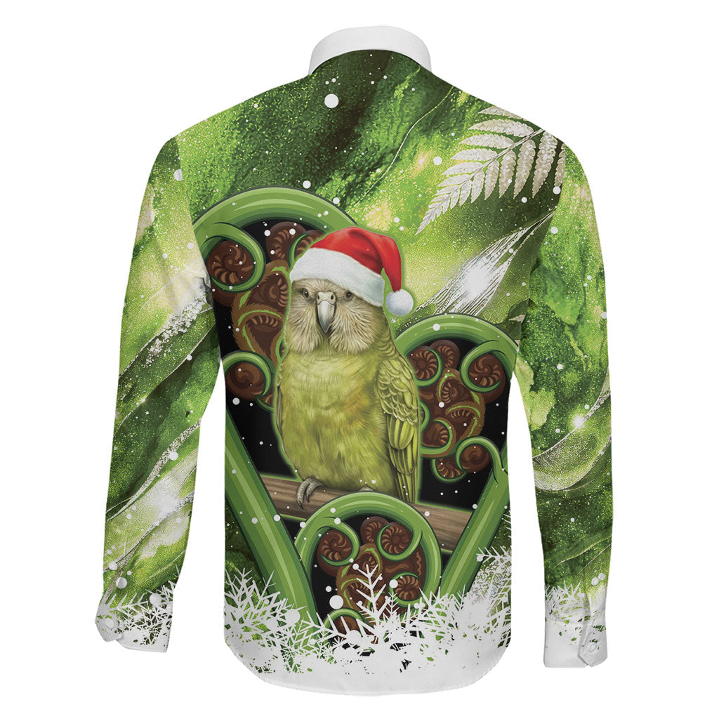 Kakapo New Zealand Christmas In July Family Matching Tank Maxi Dress and Hawaiian Shirt NZ Aroha Koru Fern Marble Vibes LT14 - Polynesian Pride