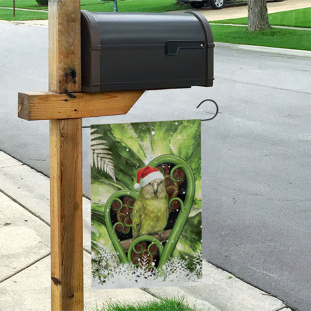 Kakapo New Zealand Christmas In July Garden Flag NZ Aroha Koru Fern Marble Vibes LT14 - Polynesian Pride