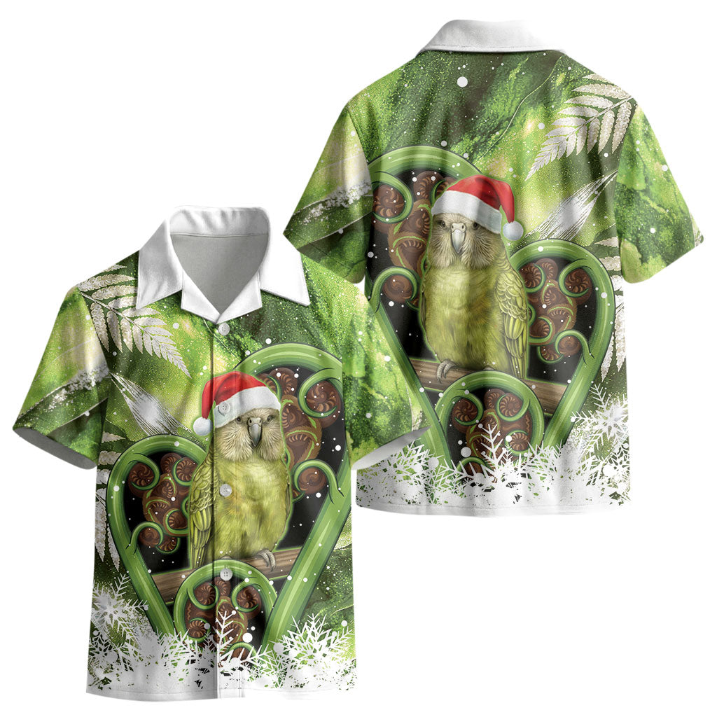 Kakapo New Zealand Christmas In July Kid Hawaiian Shirt NZ Aroha Koru Fern Marble Vibes LT14 - Polynesian Pride