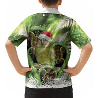 Kakapo New Zealand Christmas In July Kid Hawaiian Shirt NZ Aroha Koru Fern Marble Vibes LT14 - Polynesian Pride