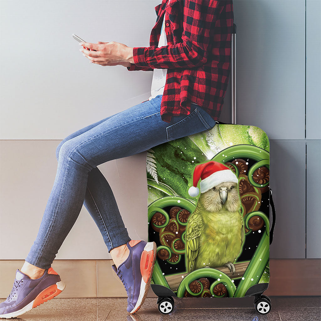 Kakapo New Zealand Christmas In July Luggage Cover NZ Aroha Koru Fern Marble Vibes LT14 - Polynesian Pride