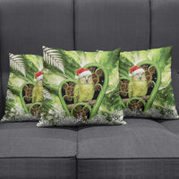 Kakapo New Zealand Christmas In July Pillow Cover NZ Aroha Koru Fern Marble Vibes LT14 - Polynesian Pride