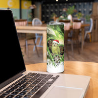 Kakapo New Zealand Christmas In July Skinny Tumbler NZ Aroha Koru Fern Marble Vibes LT14 - Polynesian Pride