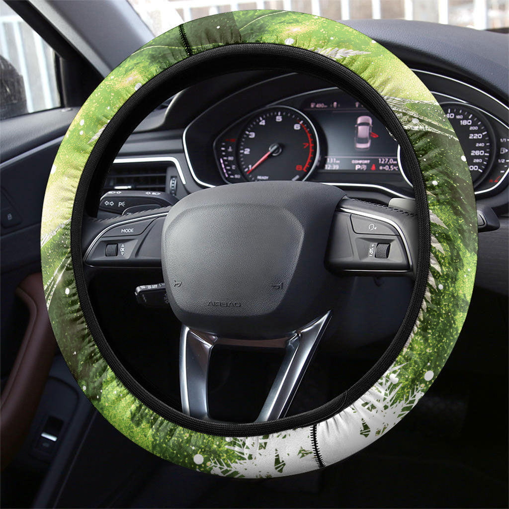 Kakapo New Zealand Christmas In July Steering Wheel Cover NZ Aroha Koru Fern Marble Vibes LT14 - Polynesian Pride