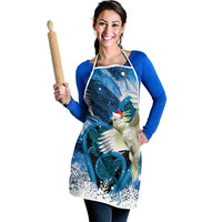 Sulphur-crested Cockatoo New Zealand Christmas In July Apron NZ Aroha Koru Fern Marble Vibes LT14 - Polynesian Pride