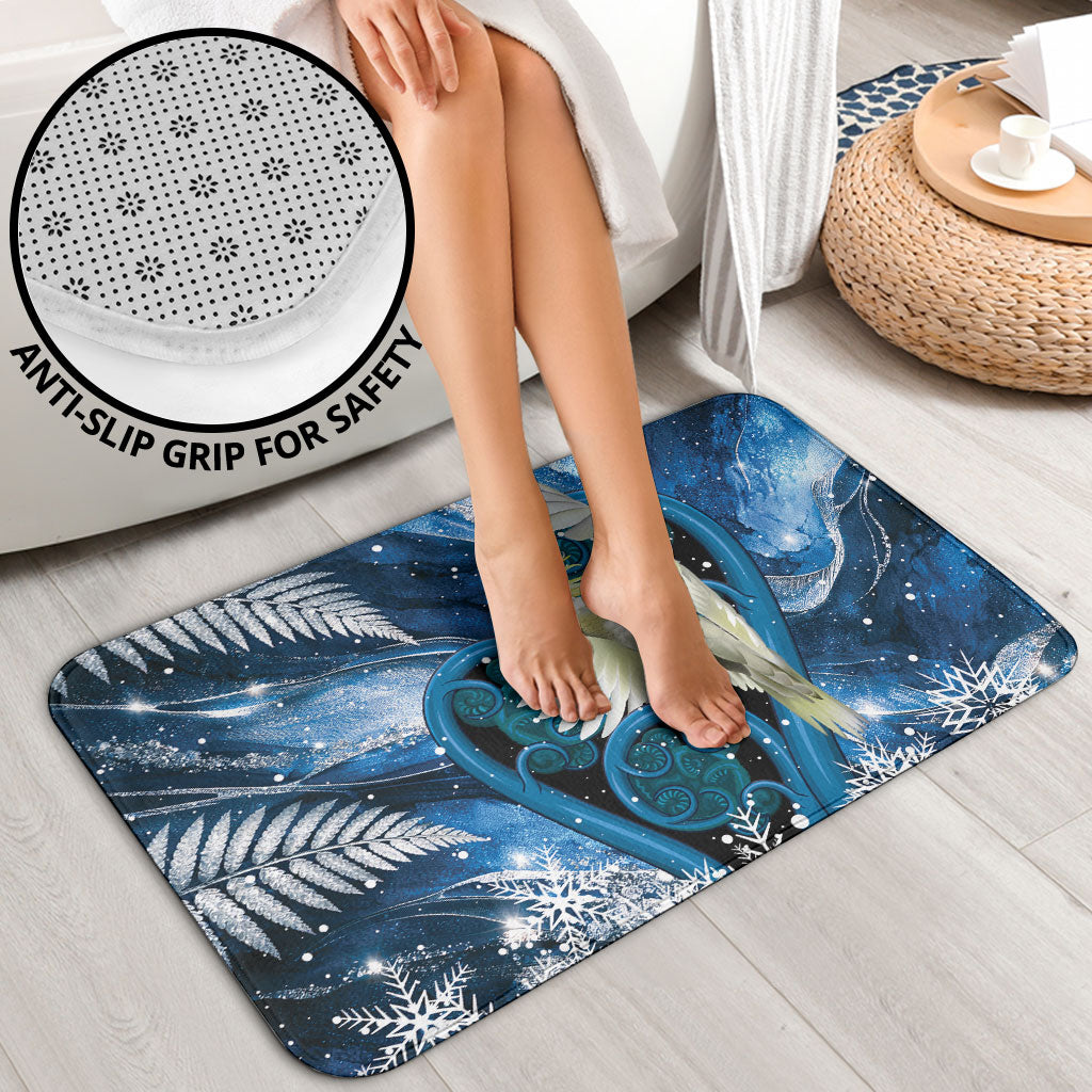 Sulphur-crested Cockatoo New Zealand Christmas In July Bathroom Set NZ Aroha Koru Fern Marble Vibes LT14 - Polynesian Pride