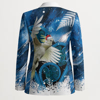 Sulphur-crested Cockatoo New Zealand Christmas In July Blazer NZ Aroha Koru Fern Marble Vibes LT14 - Polynesian Pride