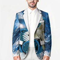 Sulphur-crested Cockatoo New Zealand Christmas In July Blazer NZ Aroha Koru Fern Marble Vibes LT14 - Polynesian Pride