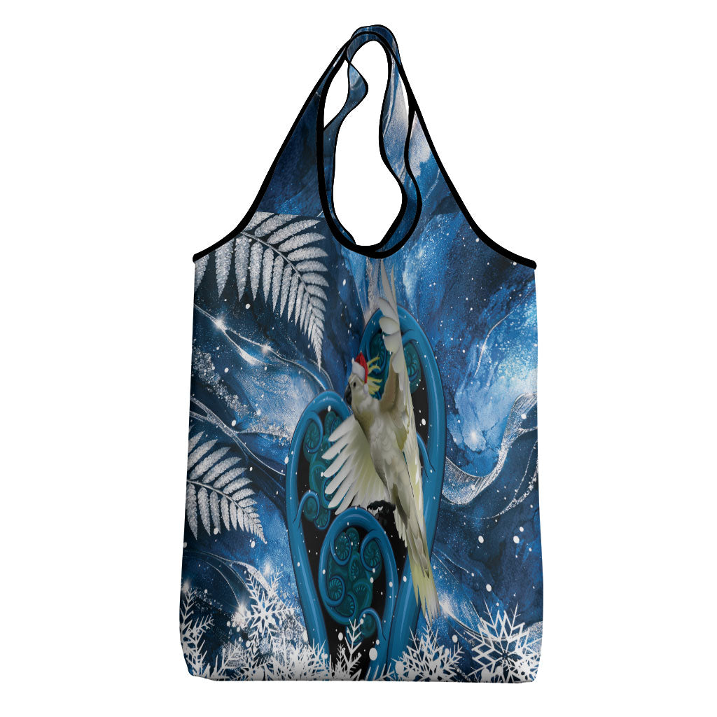 Sulphur-crested Cockatoo New Zealand Christmas In July Grocery Bag NZ Aroha Koru Fern Marble Vibes LT14 - Polynesian Pride