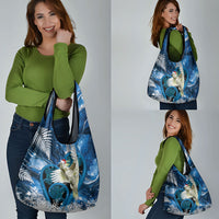 Sulphur-crested Cockatoo New Zealand Christmas In July Grocery Bag NZ Aroha Koru Fern Marble Vibes LT14 - Polynesian Pride