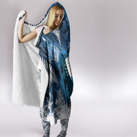 Sulphur-crested Cockatoo New Zealand Christmas In July Hooded Blanket NZ Aroha Koru Fern Marble Vibes LT14 - Polynesian Pride