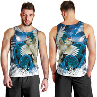Sulphur-crested Cockatoo New Zealand Christmas In July Men Tank Top NZ Aroha Koru Fern Marble Vibes LT14 - Polynesian Pride