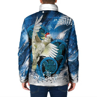 Sulphur-crested Cockatoo New Zealand Christmas In July Padded Jacket NZ Aroha Koru Fern Marble Vibes LT14 - Polynesian Pride