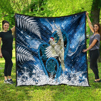 Sulphur-crested Cockatoo New Zealand Christmas In July Quilt NZ Aroha Koru Fern Marble Vibes LT14 - Polynesian Pride