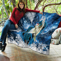 Sulphur-crested Cockatoo New Zealand Christmas In July Quilt NZ Aroha Koru Fern Marble Vibes LT14 - Polynesian Pride